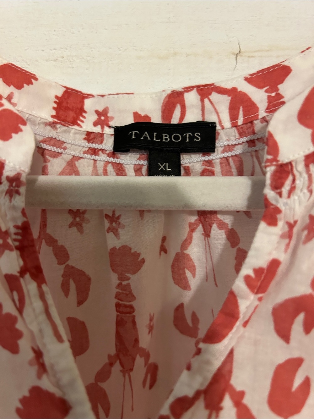 Talbots Red and White Sleeveless π¦ Top - Picture 2 of 6